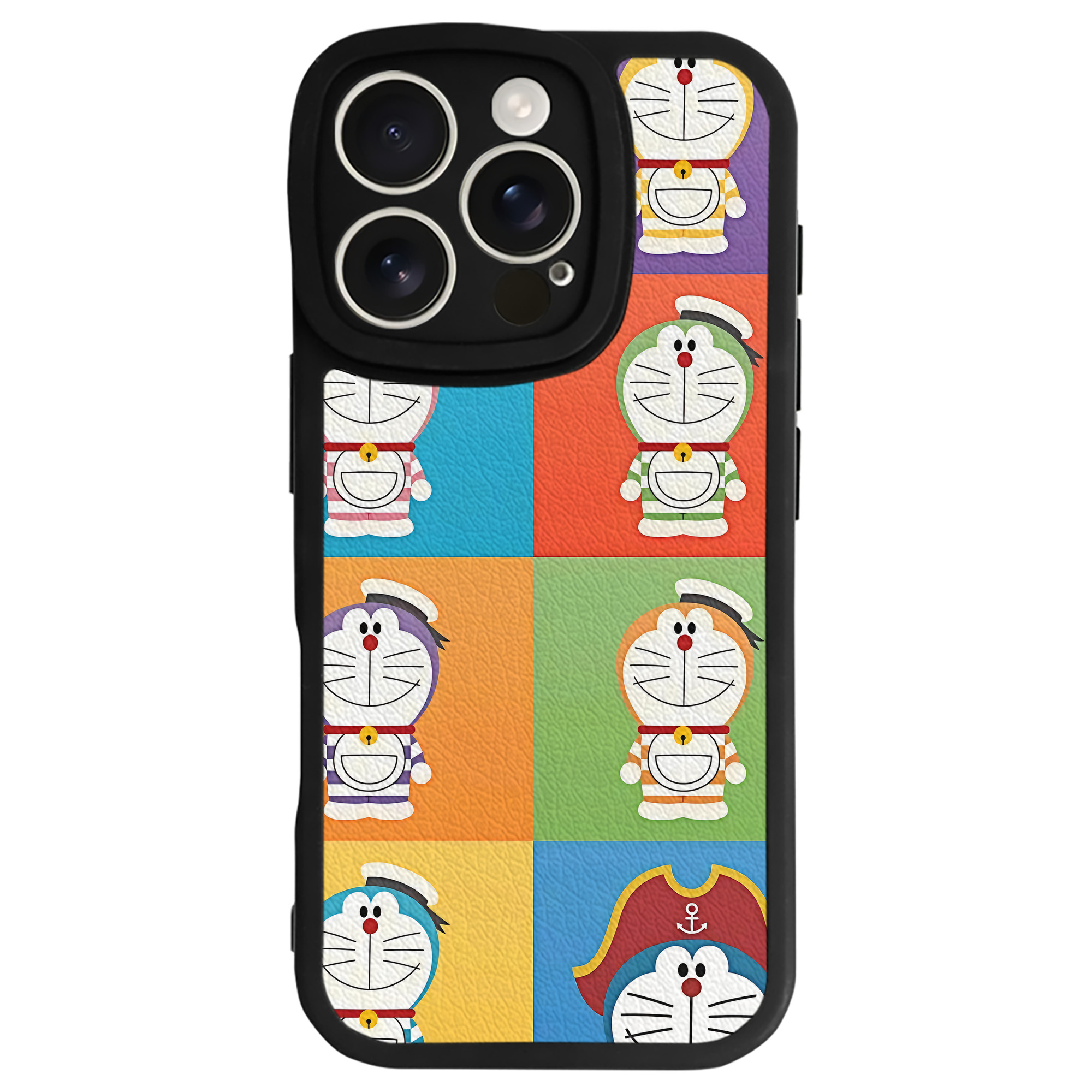 （画像用） ドラえもん Doraemon 【iPhone 16シリーズ対応】シリコンスマホケース（レザー調） 材質：シリコン